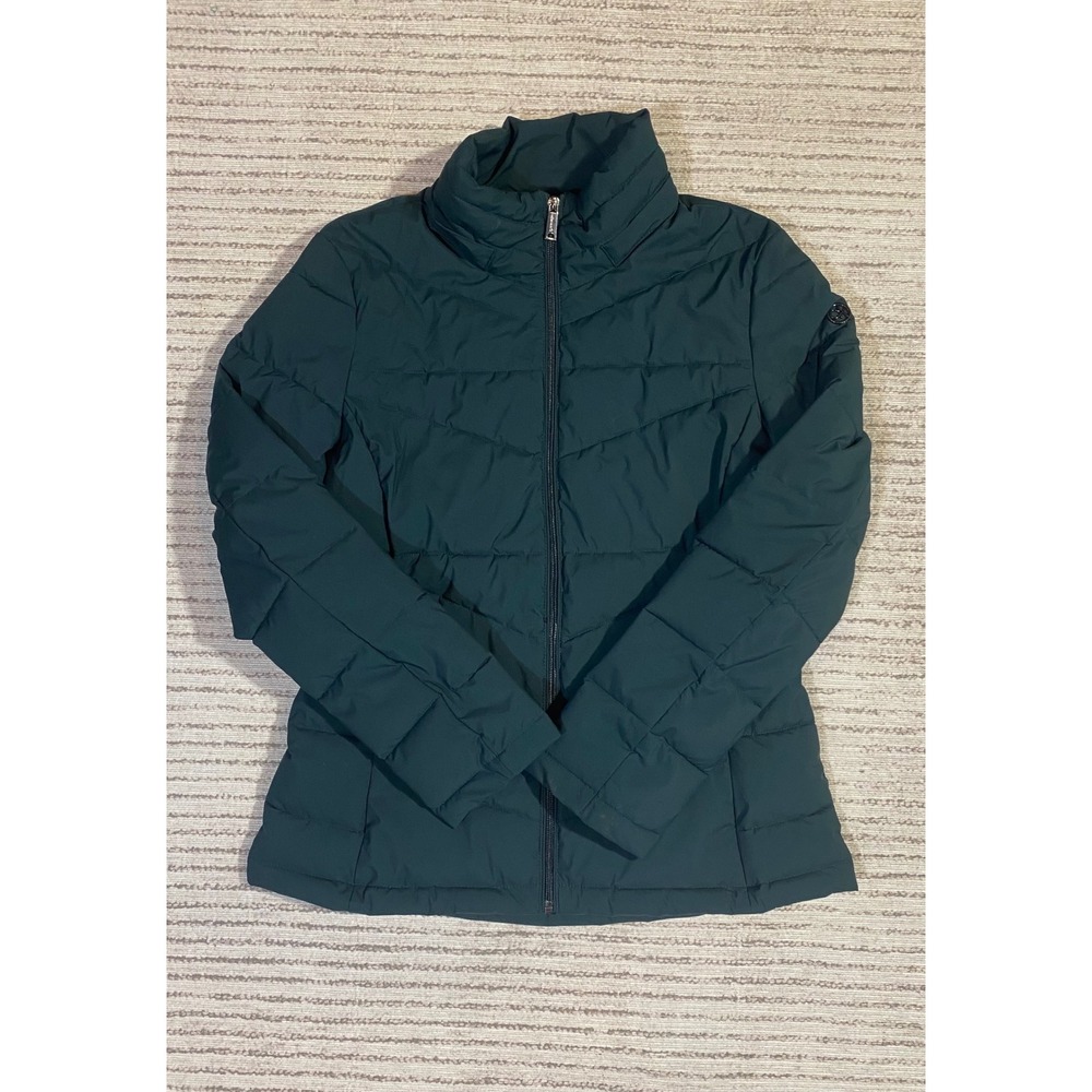 Calvin Klein Infinite Stretch Puffer Jacket Green Water Resistant Womens Medium